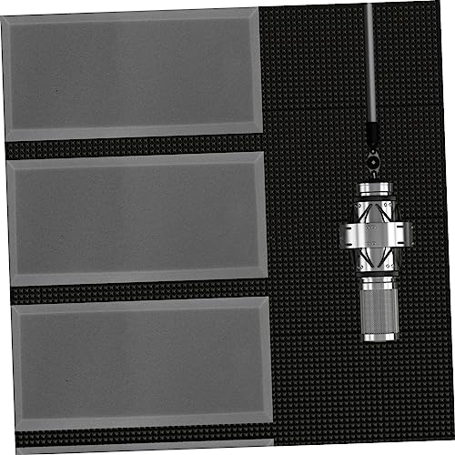 Paneles acústicos ibasenice 3 piezas, aislamiento acústico liviano para estudios, teatros en casa y salas de juego, color gris miniatura 4