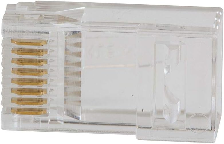 Free Shipping Over $50 Klein Tools VDV826-702 Pass-Thru Modular Data Plug, RJ45 CAT5E, Pass Through Connectors 50-Pack