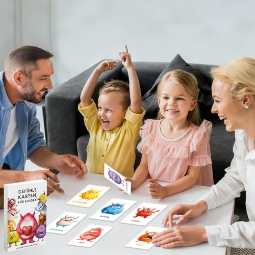 Gefühlskarten für Kinder, 32 Emotionsmonster mit Erklärungstexten – Für Kindergarten & Grundschule zur Selbstregulation und für EIN gutes Gefühl (Gefühlskarten)