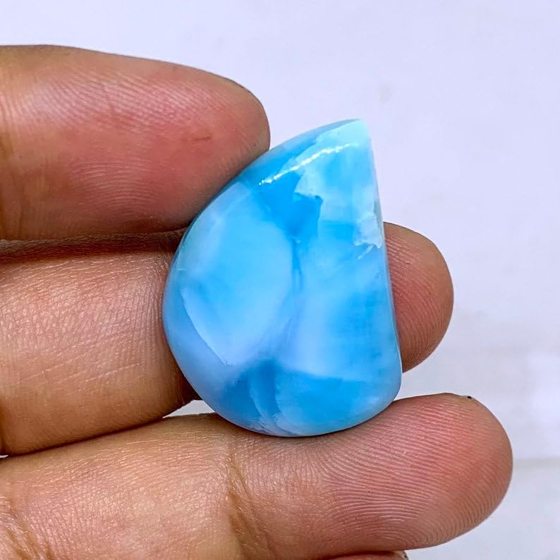 Cabochon larimar pour fabriquer un collier ou un pendentif unique en bricolage - 2