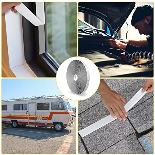 Image of Oleitodh Butyl Seal Putty Tape Grey 1 Inch x 30 Feet(4 Pack),Leak Proof Butal Tape for RV Repair, Window, Boat Sealing, Glass and EDPM Rubber Roof Patching