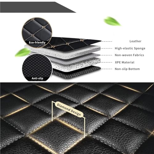 Alfombrillas coche X5 2013-2018 F15 impermeables revestimiento cuero total 2
