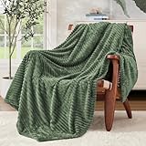 Wohn-Kuscheldecken, 150x200cm weiche & warme Decken Sofa, Olivgrün Fleecedecke für Couch Wohndecke flauschig als Sofadecke Couchdecke Kuschel Decke