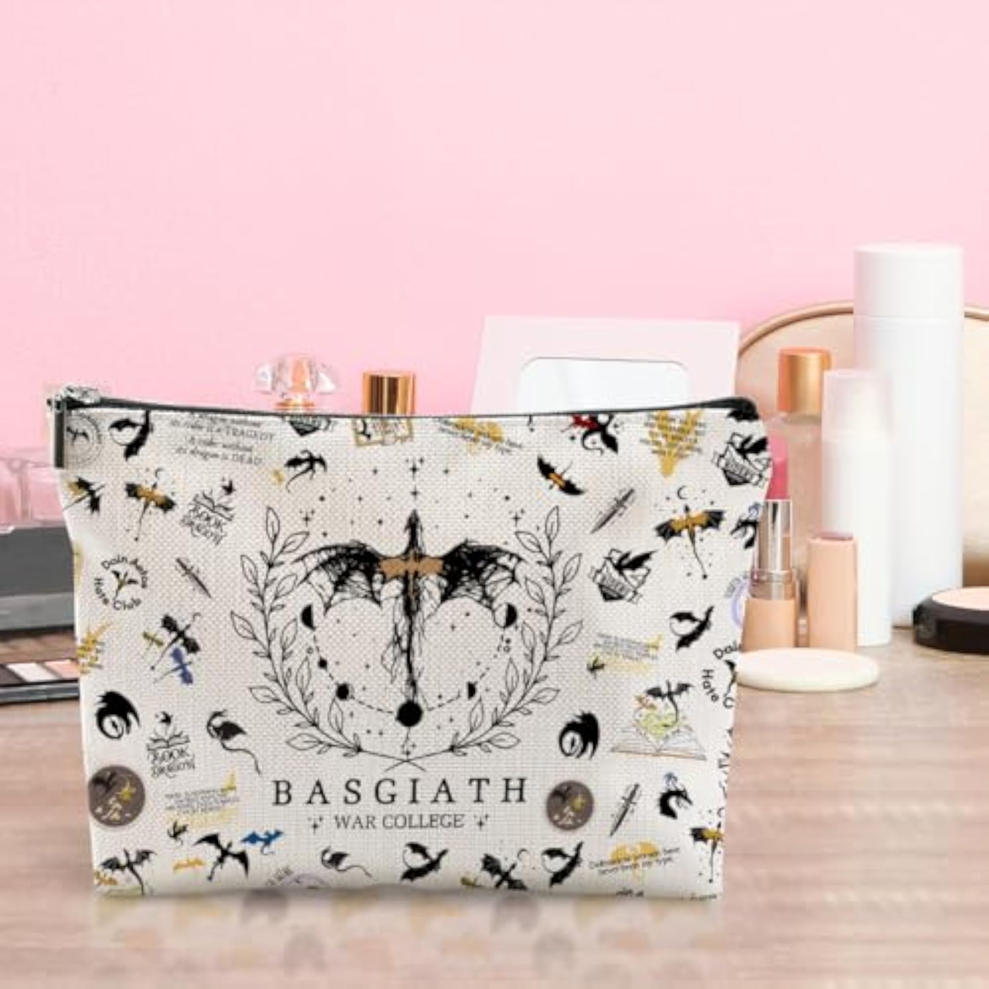 Fourth Wing Merch Makeup Bag for Book Lovers