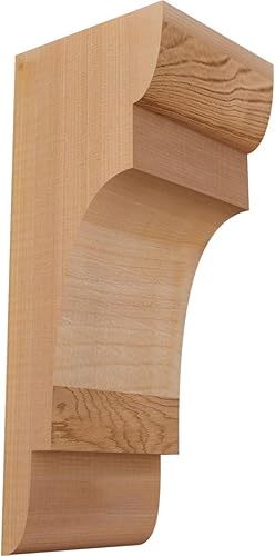 Miniatura 115 de Ekena Millwork COR04X12X12NEB00RWR 4 pulgadas de ancho x 12 pulgadas de profundidad x 12 pulgadas de alto New Brighton Rough Sawn Corbel, cedro rojo