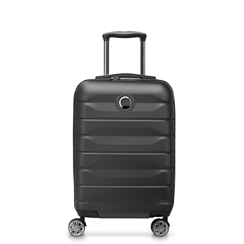 DELSEY Paris - AIR Armour - Valise Cabine Rigide Extensible - 55x35x26 cm - 42 litres - S - Noir