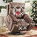 CANMOV Large Power Lift Recliner Chair with Massage and Heat for Elderly Big and Tall People, Overstuffed Wide Recliners with 2 Cup Holders, Side Pocket and USB Port, Camel