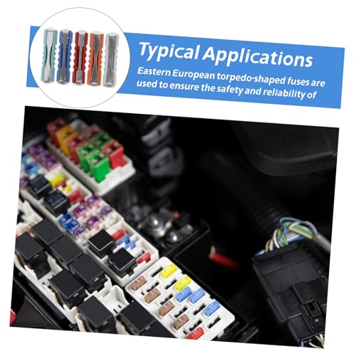Kit de fusibles para automóvil Cabilock, 200 piezas, fusibles automotrices europeos orientales, caja organizadora resistente para accesorios para RV y protección de circuitos automotrices miniatura 5