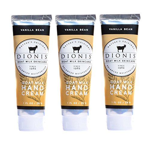 Dionis Goat Milk Hand Cream 3 Piece Travel Gift Set - Vanilla Bean