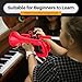 PAMPET DOLPHIN Pocket Trumpet Plastic Bb Trumpet Standard Trumpets for Student Beginner Bb Trumpets Instrument (Red)