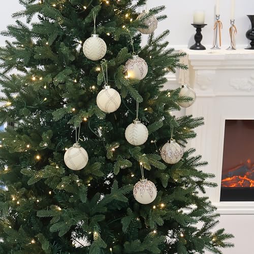 Image of 20PCS Velvet Ornaments for Christmas Tree, 2.36IN Flocked Ornaments Balls