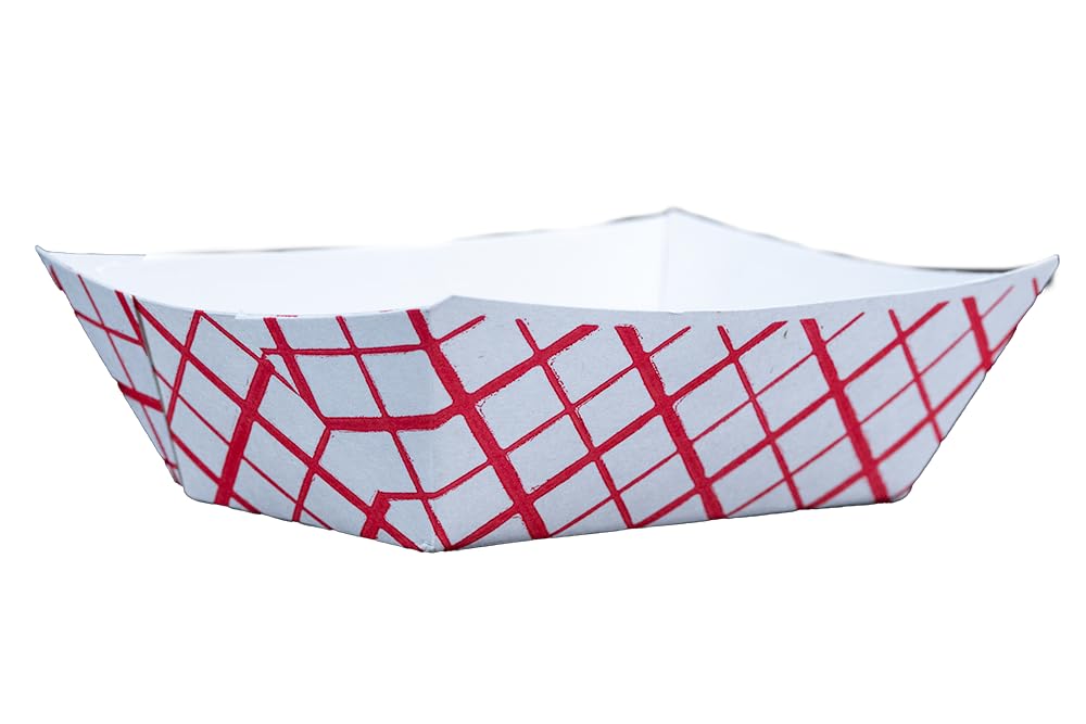 Southern Champion Tray 0417 #200 Southland Paperboard Food Tray, 2 lb Capacity, Red Check (Case of 1000)