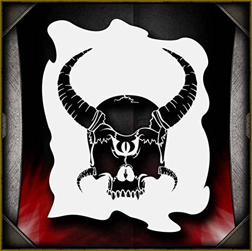 Skull 28 AirSick Airbrush Stencil Art Design Template