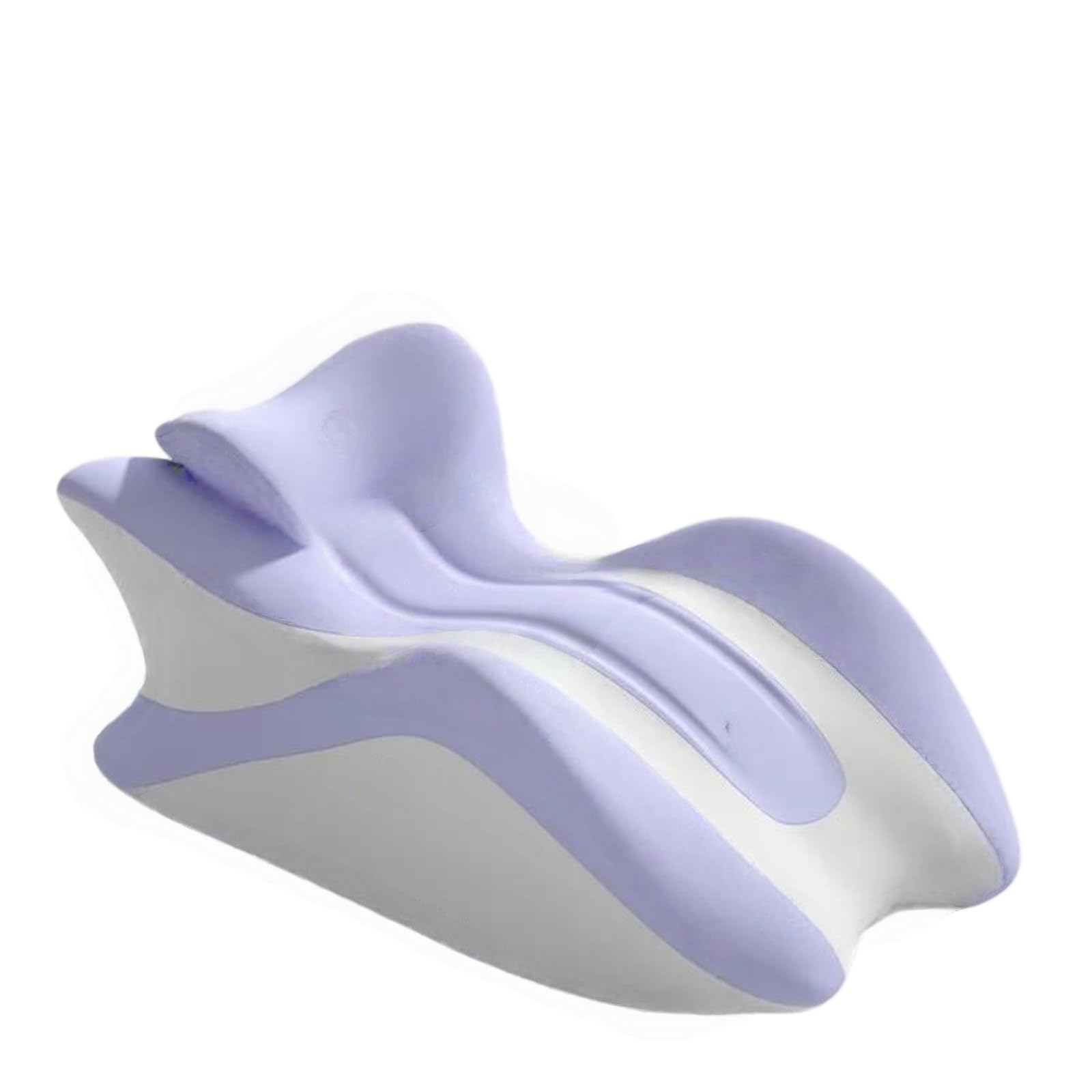 BFJNFPBEU Ergonomic Contoured Stomach Sleeper Pillow with Detachable Neck Headrest, Memory Foam Prone Sleeping Bed Cushion, Multi-Purpose Wedge Support Pillow,Purple