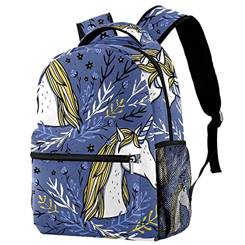 Sac à dos pour l'école grand volume avec imprimé animalier et licorne