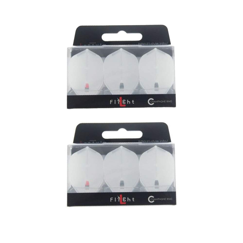 L-style L1 Standard Dart Flights – PRO – Clear White – 2 Sets (6 Flights) — image 1
