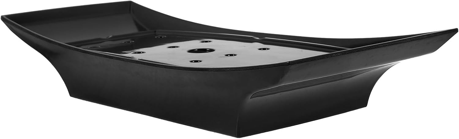 TIDTALEO Sushi Serving Plate and Sashimi Serving Tray Compact Dark Melamine Seafood Plate for Molecular Cuisine and Fresh Food Presentation