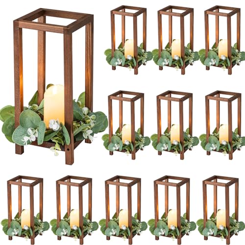 Geelin 12 Set Wooden Wedding Lantern Centerpiece Decor...