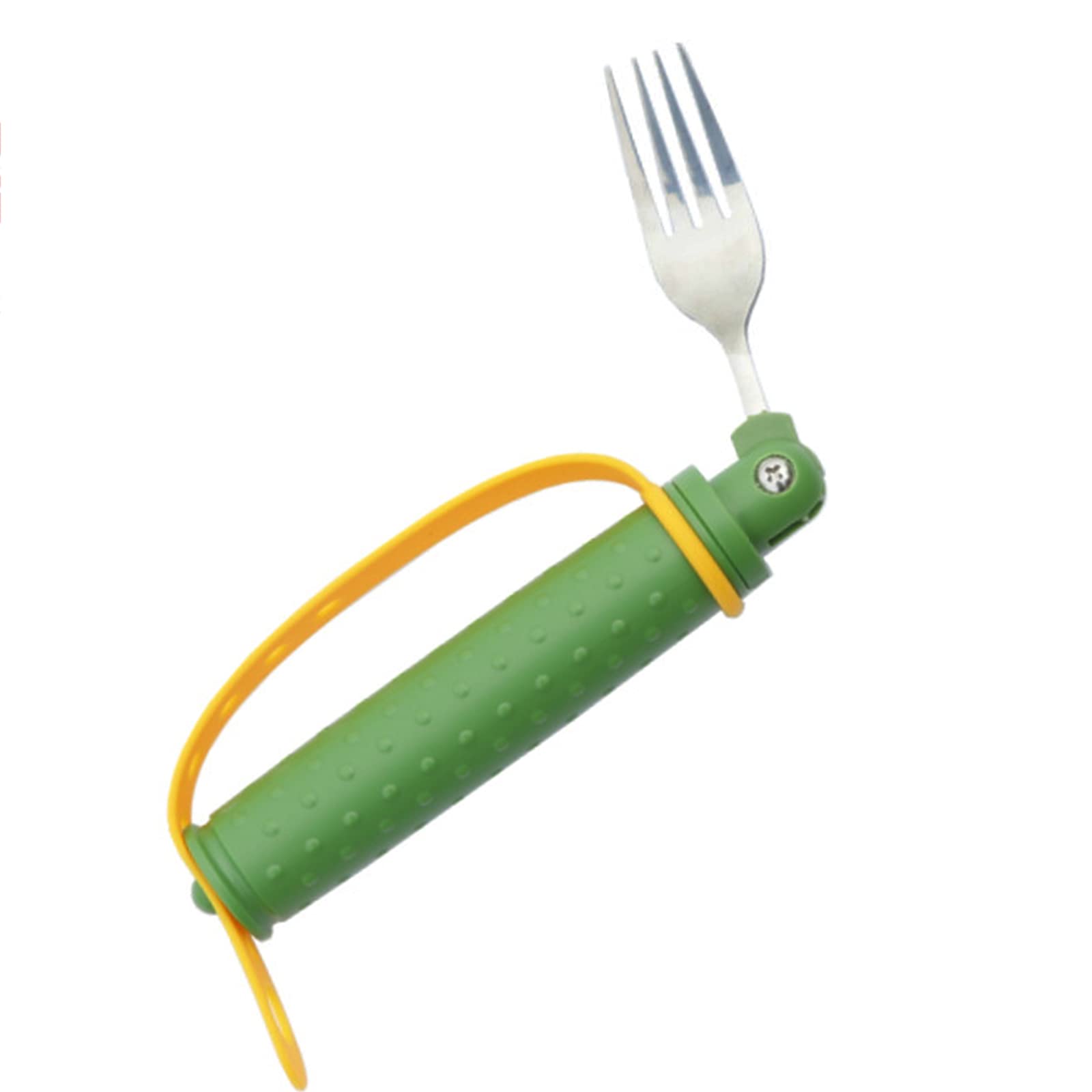 Tenedores de utensilios adaptables for discapacitados, tenedores antivibración for ancianos Cubiertos de fácil agarre con correa ajustable antideslizante for ancianos, Parkinson, artritis Handicap,Gre
