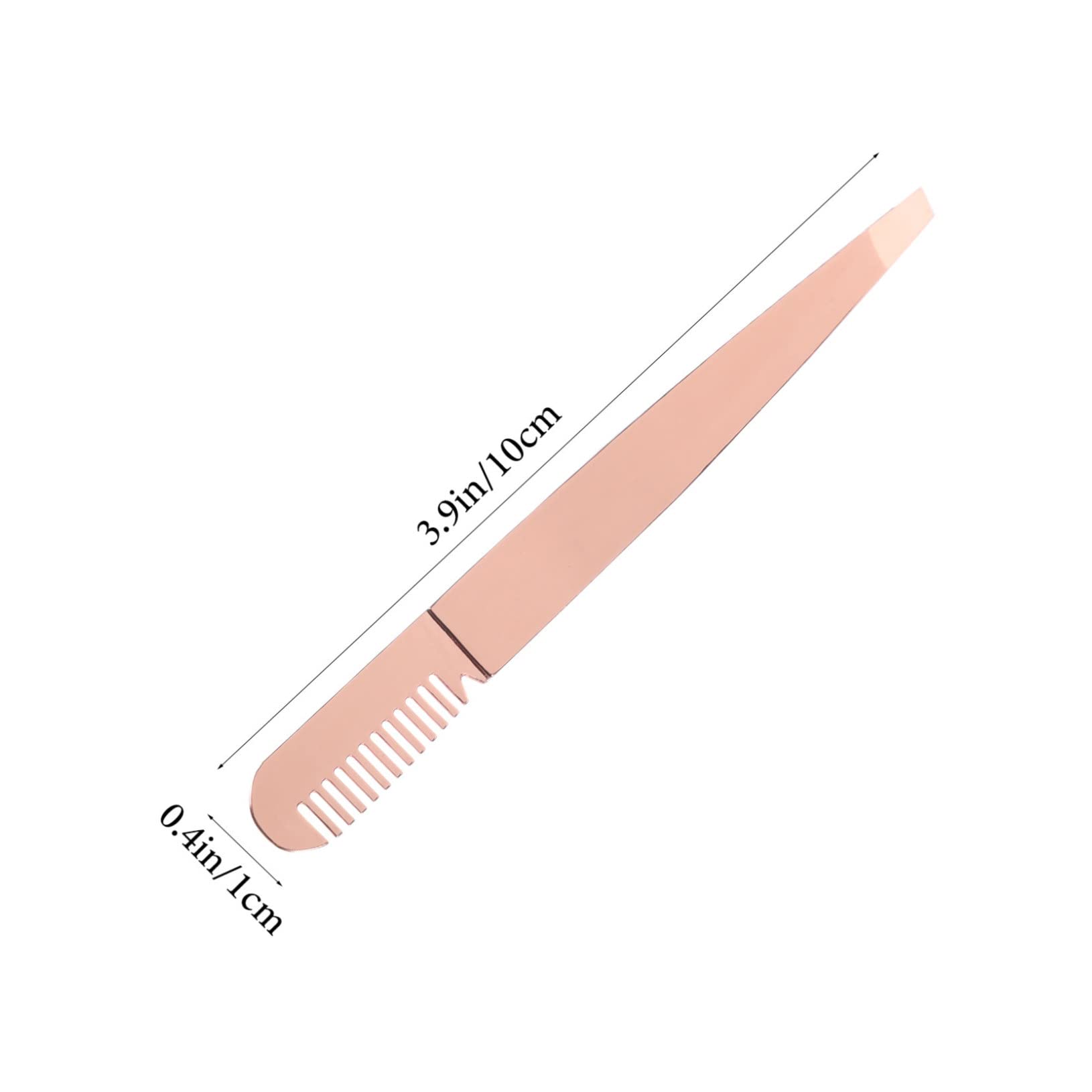 Ipetboom 2pcs Professional Eyebrow Tweezers with Comb Portable Beauty Tools for Eyebrow Shaping and Eyelash Grooming for Personal Salon Use