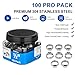 100-Pack EFIELD 1/2-inch Stainless Steel Pex Cinch Clamp Rings for Pex Tubing Pipes