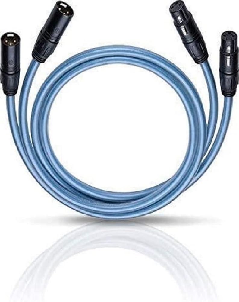 OEHLBACH Series 2 X - High-End Audiokabel mit XLR-Stecker (Made in Germany, HPOCC, für CD-Player, Vor-/Endstufe) - 2 x 50cm blau