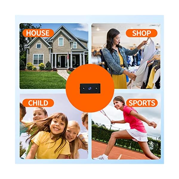 Mini hidden Camera 1080P Spy camera Portable 、 Personal Pocket Video Camera, Body Cam Small Security Camera with Motion Detection and Night Vision for Office, Security Guard, Home, Bike, Hiking - Image 6