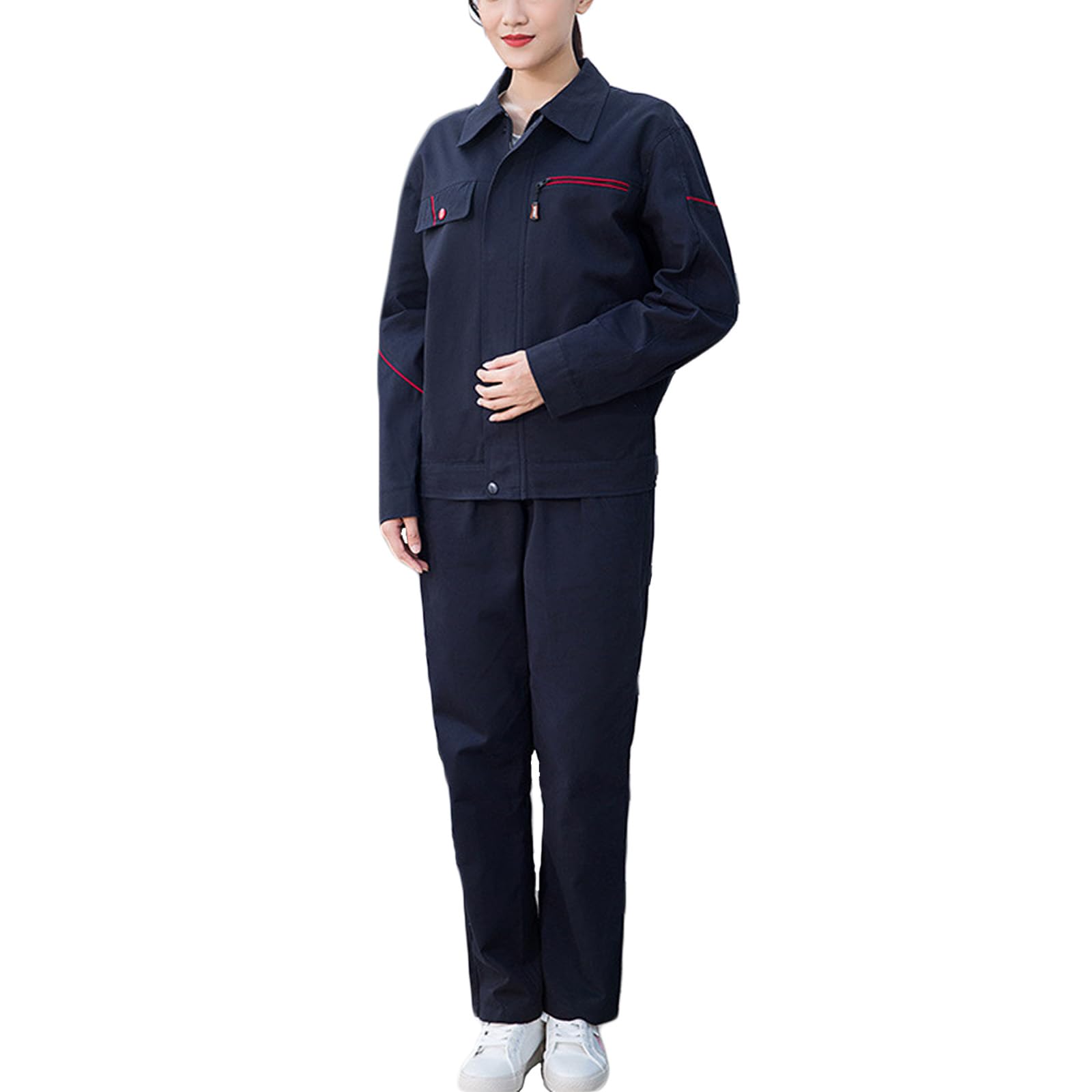 Unisexe Coton Vêtements De Travail Combinaisons Vêtements De Travail Uniformes Auto Réparation Ateliers Costume Hommes Femmes Ensemble De Travail