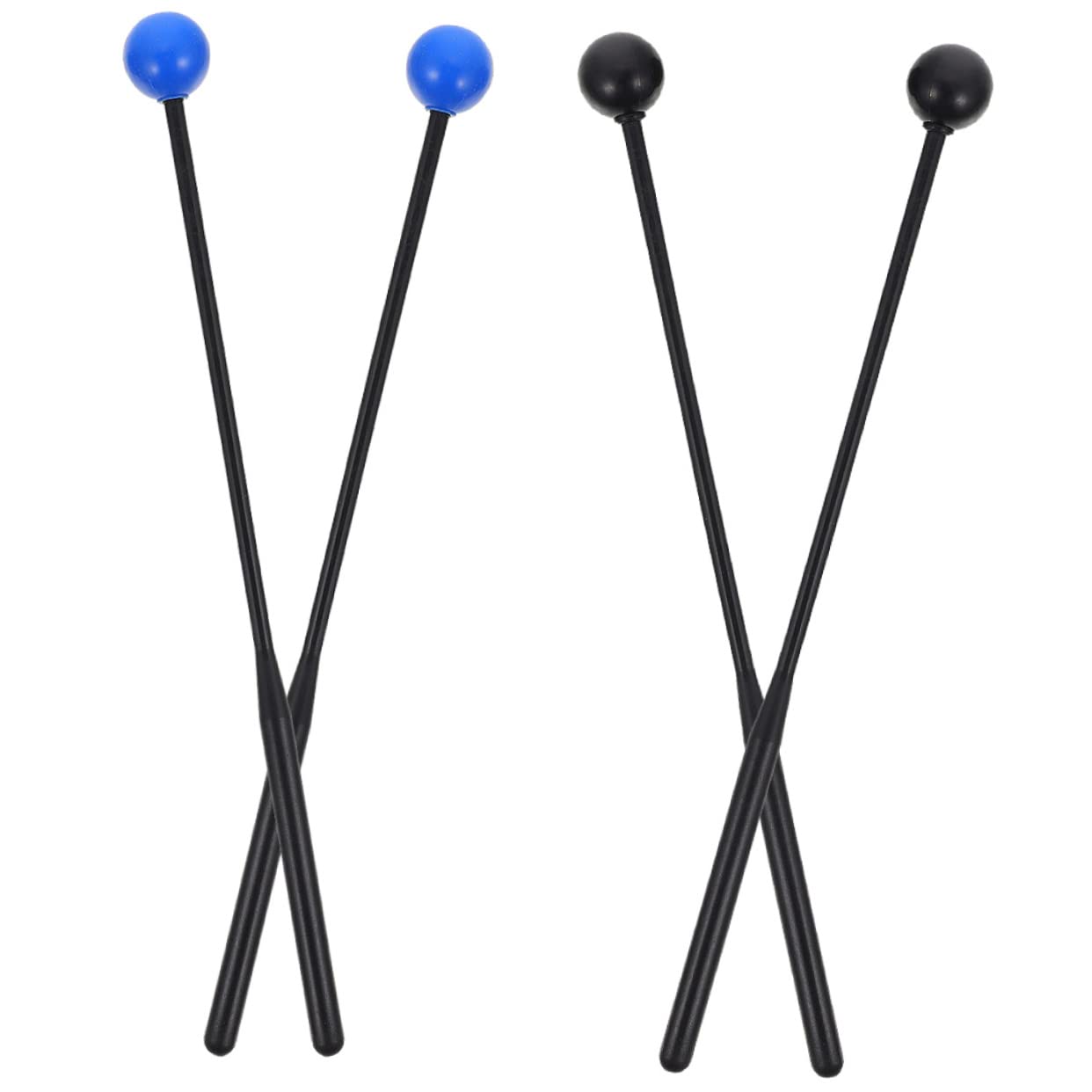 Beaupretty 8 Pares de Goma para Xilófono y Marimba con Mango Plástico Ergonómico Mallets de Percusión para Principiantes y Instrumento Musical Seguro y Fácil de Usar