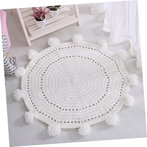 DECHOUS Baby Vloer Speelmat Baby Kinderkamer Decor Bohemian Tapijten Bohemian Tapijt Deurmat Karpetten 9X12 Woonkamer Klaring Badmat Versieren Deurmat Baddeken Harig Wit Boho Rond Tapijt - Afbeelding 5