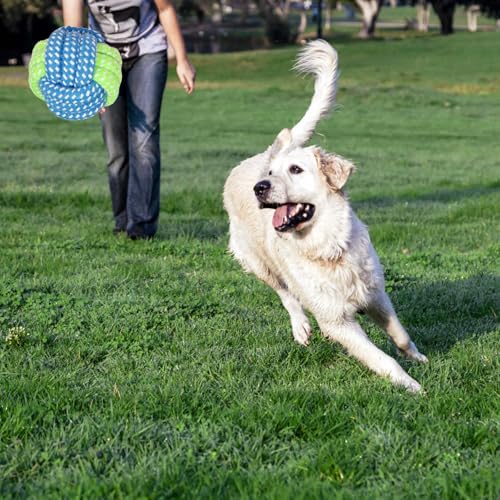 BDBFPAN Hundespielzeug Seil, Hundespielzeug Unzerstörbar Große Hunde für Aggressive Kauer, Set mit 2 unzerstörbare Kauspielzeug Robustes gedrehtes Seilspielzeug für Mittelgroße und Große Hunde
