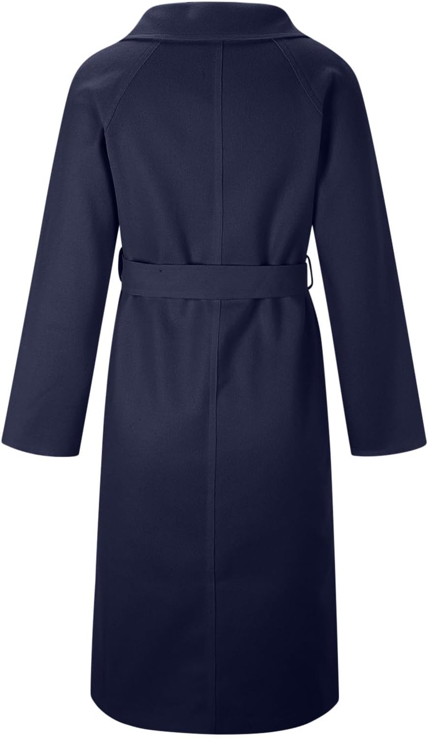 XUNRYAN Women's Trench Coat Long Sleeve Jackets Fashion Winter Fall Casual Double Breasted Peacoat Maxi Long Coat Outerwear