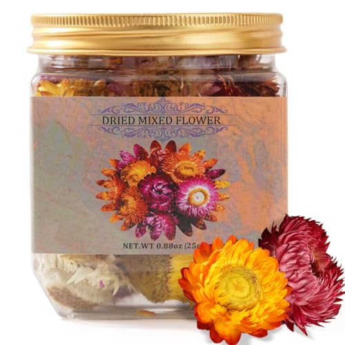 30+ Edible Dried Mixed Flowers – 25g Food Grade Natural Blooms for Cake Decorating, Tea, Cocktails, DIY – Ideal for Cocktail Toppers, Drink Garnish, Bath Soaks – No Additives, Vegan