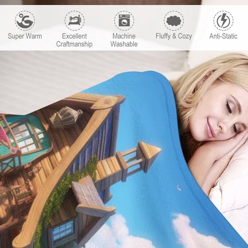 Couverture canapé plaid flanelle 130x180cm chalet montagne - 4