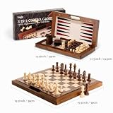 Lingle coffret 3 en 1 échecs, backgammon et dames pliant photo 6