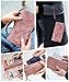 FIGROL Fashion Women PU Matte Leather Long Wallet Blocking,Phone Card Holder,Large Capacity Wallet(Pink)