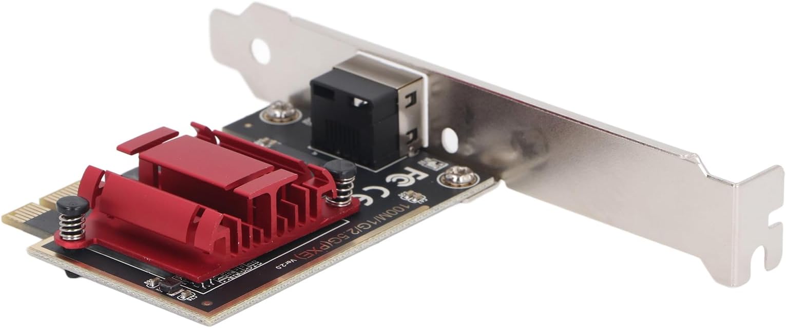 PCIe 2.5G Gigabit Ethernet Card Fast Transmission Compatible with Multiple Systems Supports Wake on LAN Full Duplex, Half Duplex RJ45 1 X Network Card