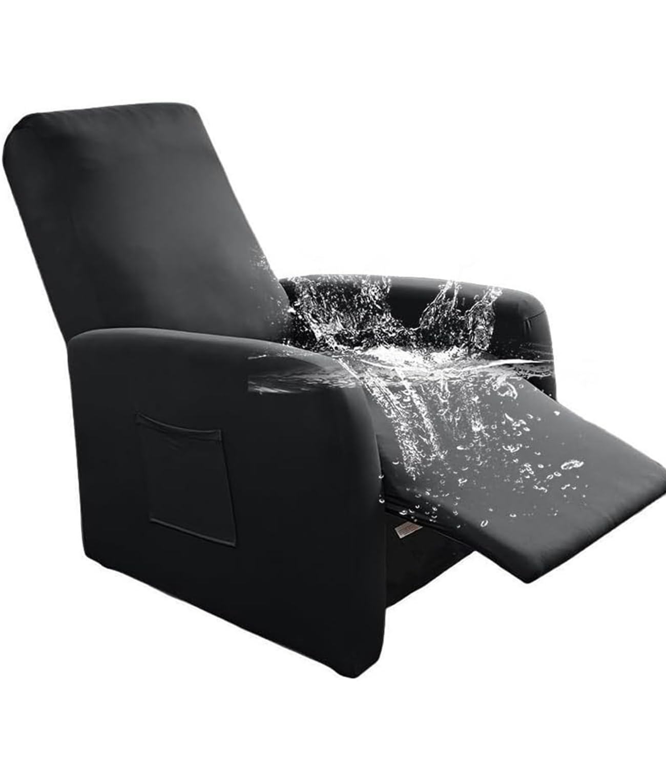Highdi Copripoltrona Relax Reclinabile Completo Fodera per Poltrona Elasticizzato con Tasche, Impermeabile Tinta Unita Coprisedile Poltrona Antiscivolo Copripoltrona (Verde Scuro,1 Posto