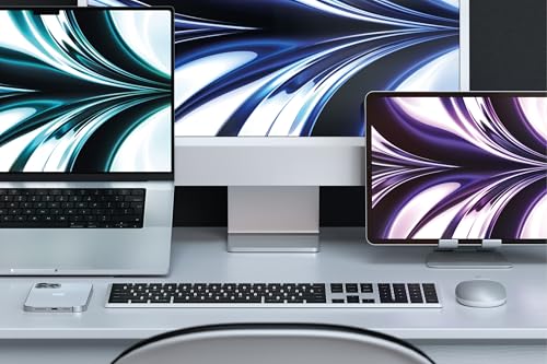 Image of Satechi Slim X3 Bluetooth Backlit Keyboard for Mac, Illuminated Keys & Multi-Device Sync, for MacBook Air /Pro /Neo, iPad Air /Pro, iPad mini, Mac mini, iMac - Silver