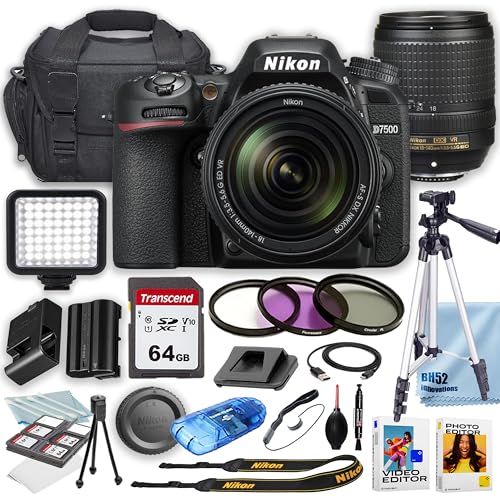 Cámara Nikon D7500 DSLR con lente 18-140mm y accesorios miniatura 1