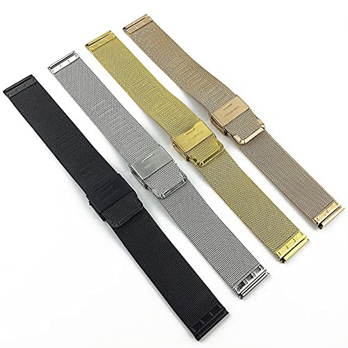 Bracelet montre acier inoxydable à double verrouillage et arc réglable - 5
