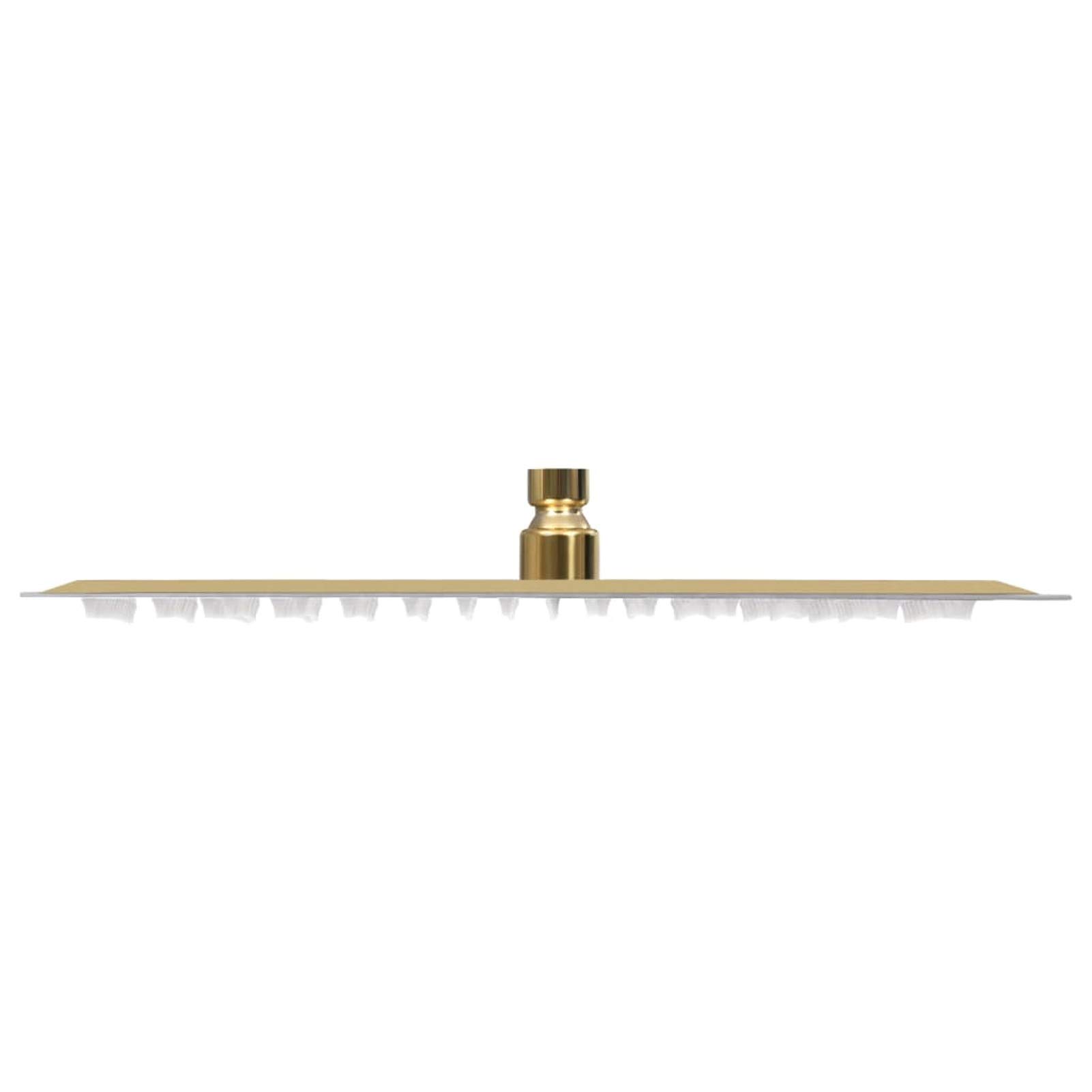 ShGaxin Cabezal Ducha Efecto Lluvia Acero INOX Cuadrado Dorado 40x40 cm, Rociador Ducha, Ducha Lluvia, Alcachofa Ducha, Duchas De Baño Alcachofa Lluvia, Recambios Columna Ducha