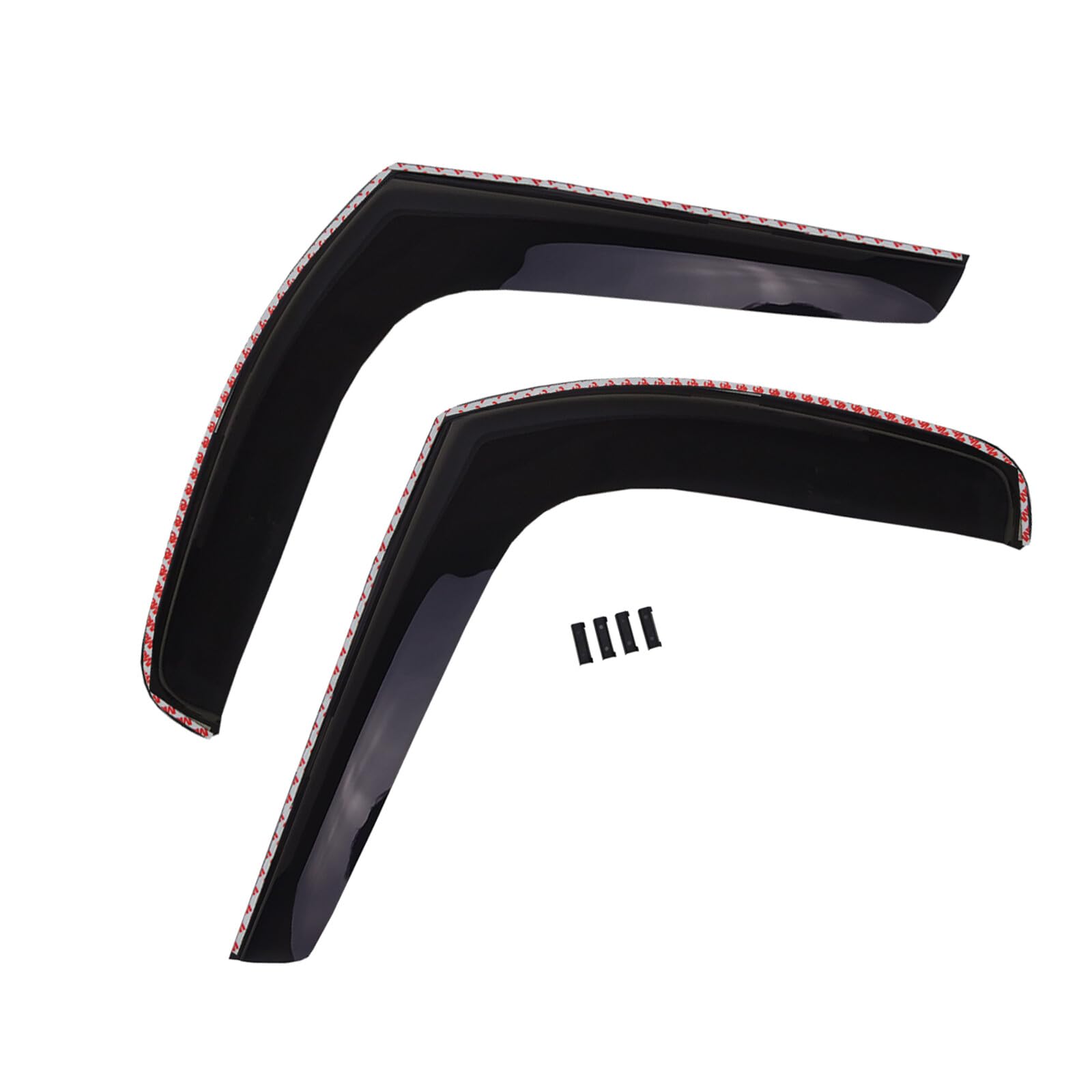J&J AUTOMOTIVE GD Déflecteurs d'air et de Vent pour Opel Vivaro 2001-2014 2pcs, Teintés, Avant et Arrière, Aérodynamique