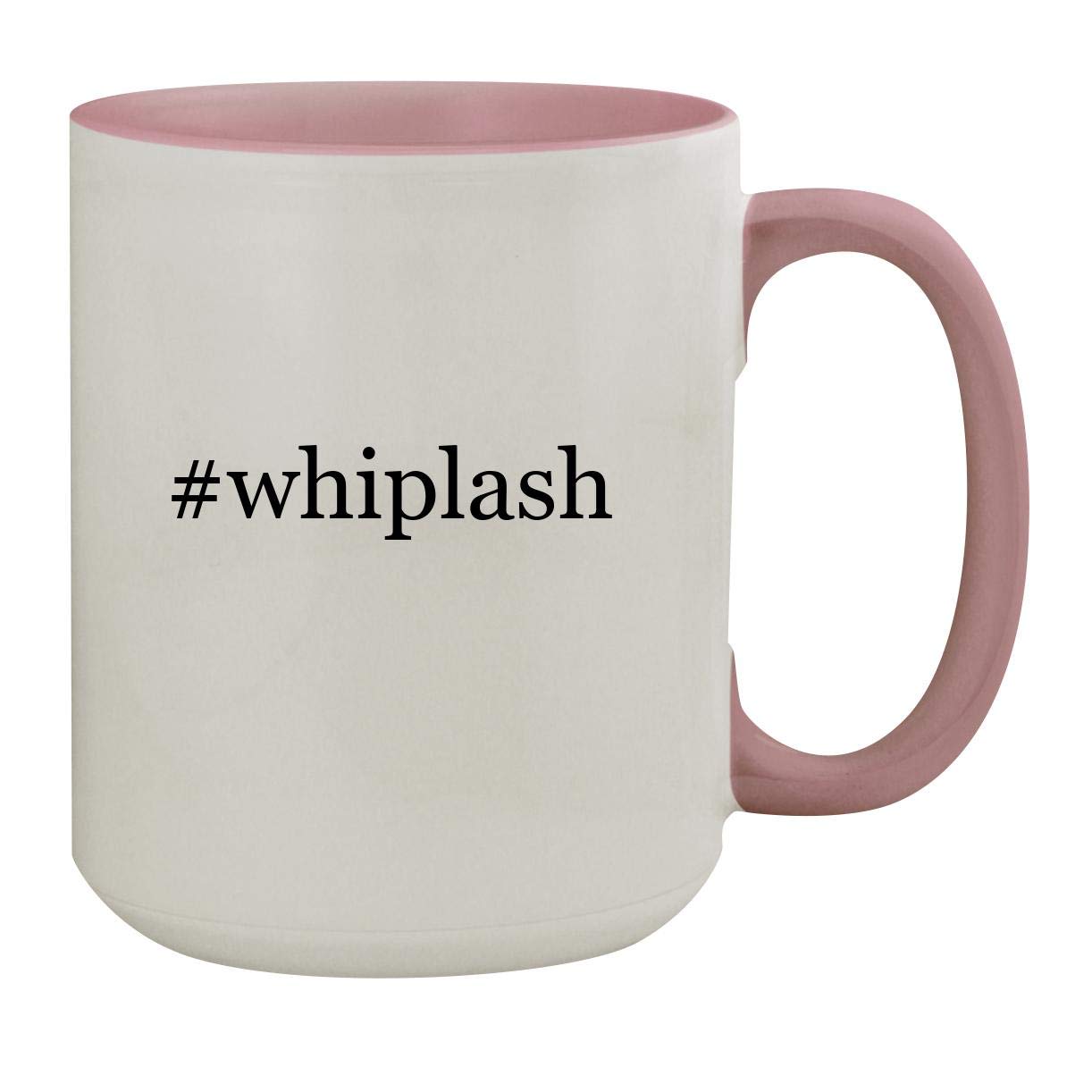 #whiplash - 15oz Hashtag Colored Inner & Handle Ceramic Coffee Mug, Pink