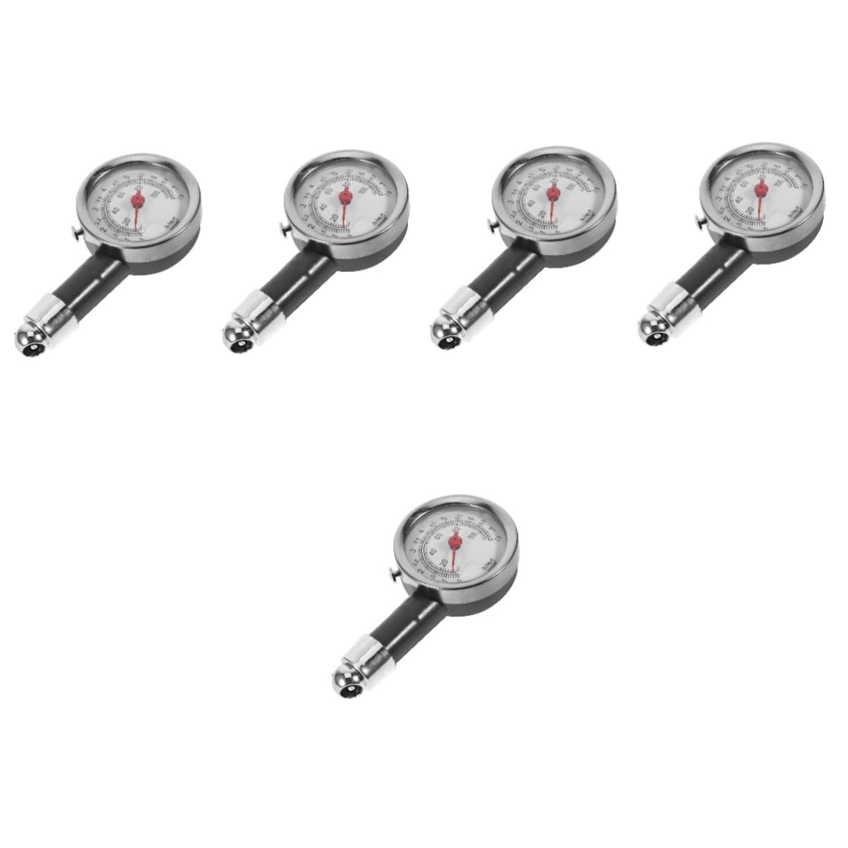 Cabilock 5 Pezzi monitoraggio della pressione dei pneumatici misura manometro controllo gomme auto indicatore dei pneumatici per l'auto Checker a pressione dei plastica Nero