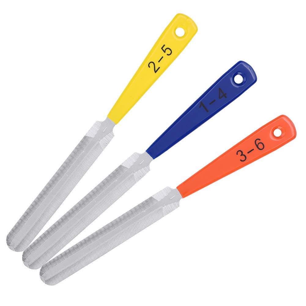 Eujgoov 3PCS Juego De Lima De Tuerca De Guitarra Lima De Ranura De Tuerca De Doble Filo Para Herramientas De Guitarra Eléctrica Herramientas De Luthier Para Bajo Mandolina Ukelele De Banjo