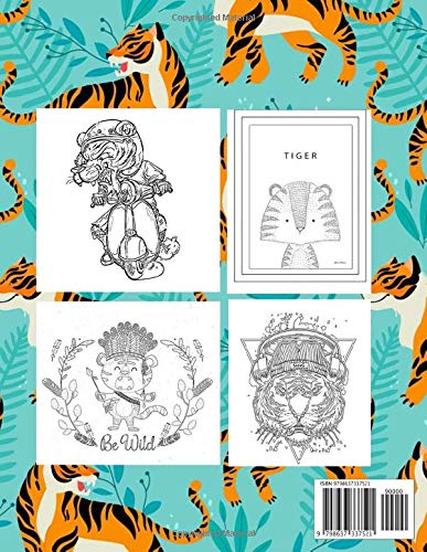 Tiger Coloring Book: Coloring Toy Gifts for Kids or Adults | Cute Easy and Relaxing Realistic Animal Large Print Birthday Gifts image 2