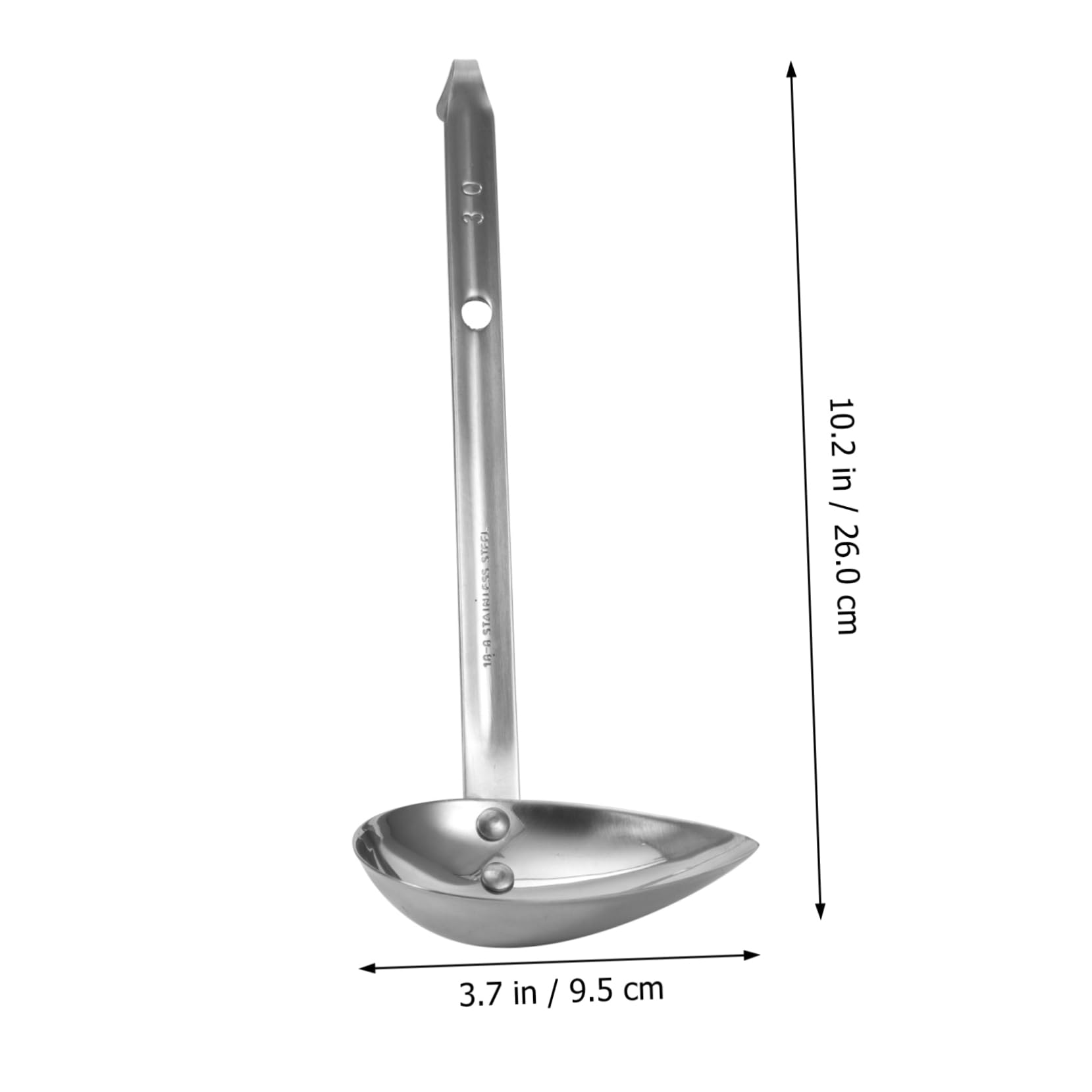 OUNONA 3piezas Cuchara De Salsa Inoxidable Para Decoración De y Salsas Cocina Utensilio De Mesa Resistente y Elegante