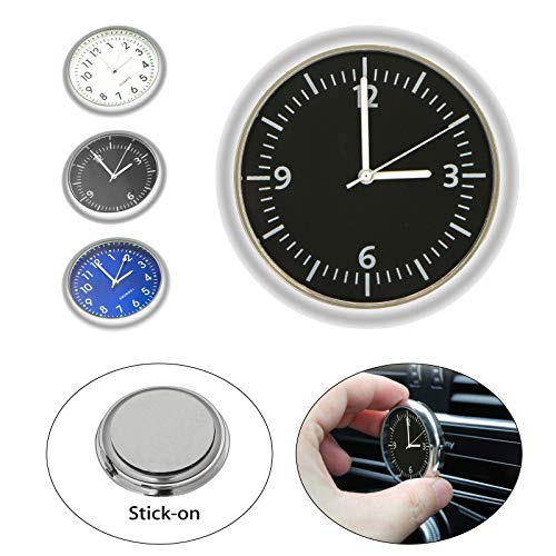Car Clock, EEEKit Universal Pocket Mini Luminous Quartz Analog Watch Stick-On Clock
