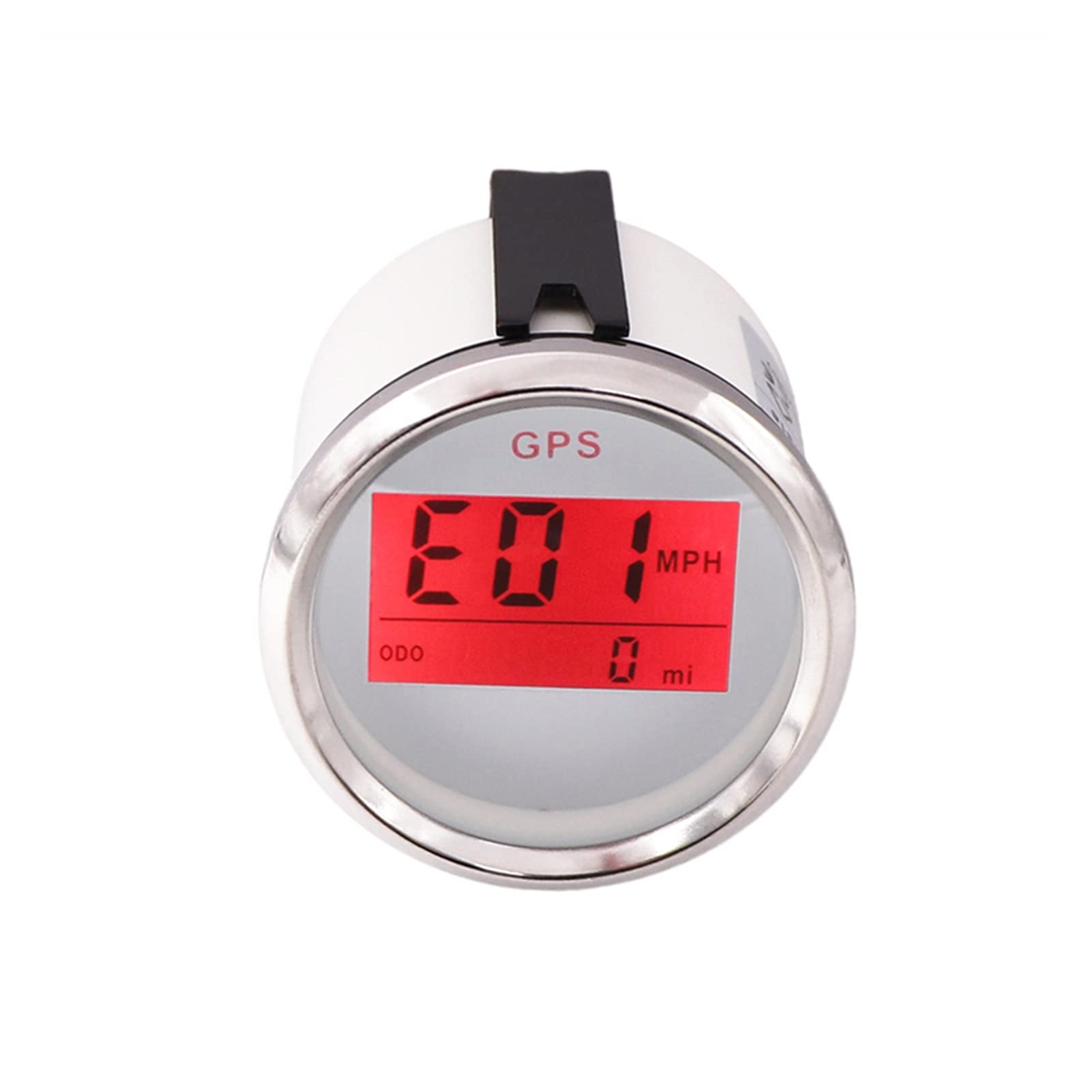 Przyrządy 2 '' 52 mm wodoodporny cyfrowy GPS. Prędkościomierz Promieniomierz do łodzi samochodowej z podświetleniem 1 2V / 24V. Wskaźnik prędkości samochodu. GPS. Antena LCD (Color : Black)